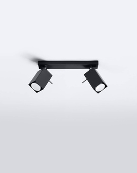 Plafond MERIDA 2 svart + 2x LED-lampa GU-10 4000K Kall 7W 630lm