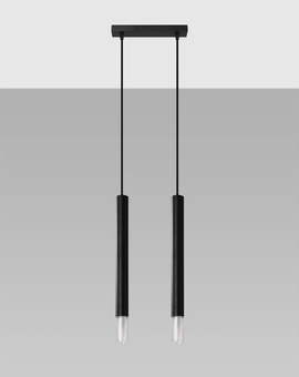 WEZYR 2 pendellampor svart + 2x LED-lampa G9 4000K Cold 4,5W 530lm