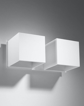Vägglampa QUAD 2 vit + 2x LED-glödlampa G9 4000K kall 4,5W 530lm