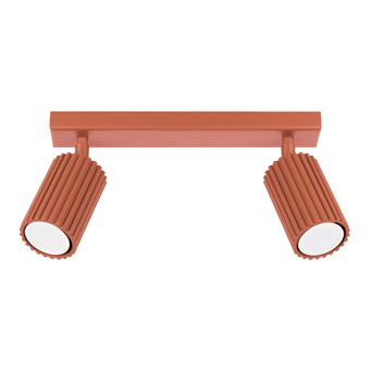Plafond KARBON 2 ockraröd + 2x LED-lampa GU-10 4000K Kall 7W 530lm
